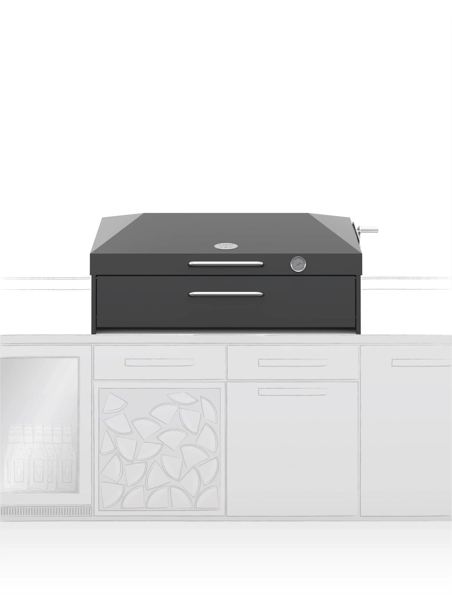 Flamery Large Asado Argentinian BBQ with Full Grill + Firebox